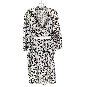 panda patterned shirt dress